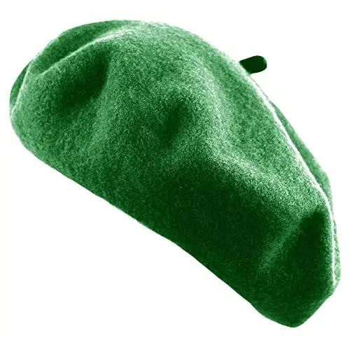 Women's French Beret Hat Solid Color Plain Wool Classic Traditional Artist Cap 