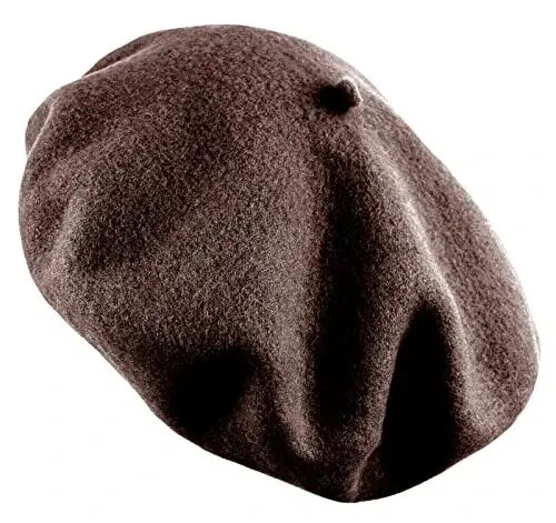Women's French Beret Hat Solid Color Plain Wool Classic Traditional Artist Cap - WOMEN'S (1)