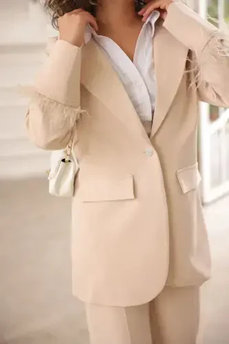 Women's Fringe Blazer and Pants Set - COMSTAR (1)