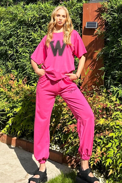 Women's Fuchsia W Printed Tracksuit ALC-X5889 - 1