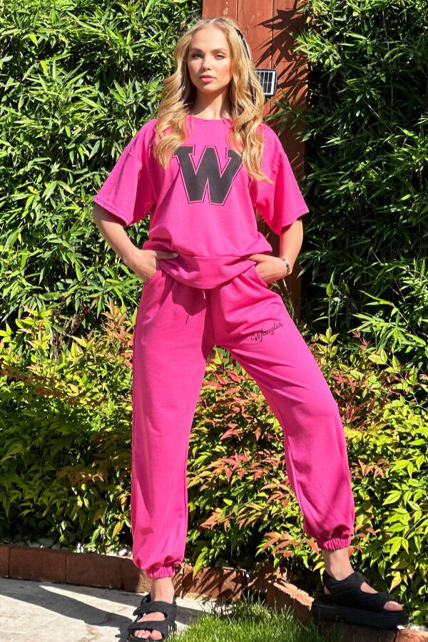 Women's Fuchsia W Printed Tracksuit ALC-X5889 - 3