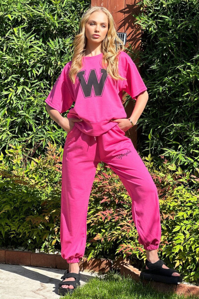 Women's Fuchsia W Printed Tracksuit ALC-X5889 - 4