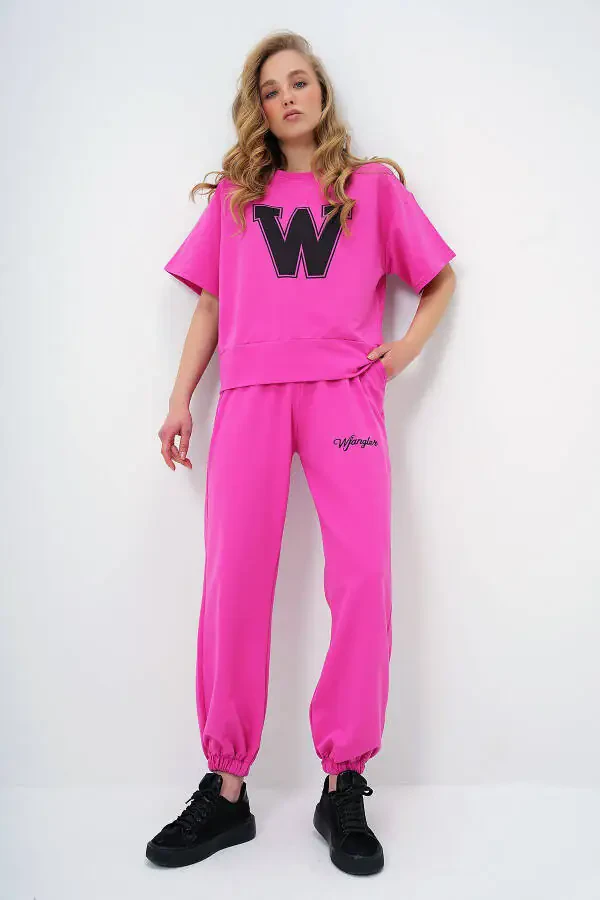 Women's Fuchsia W Printed Tracksuit ALC-X5889 - 3