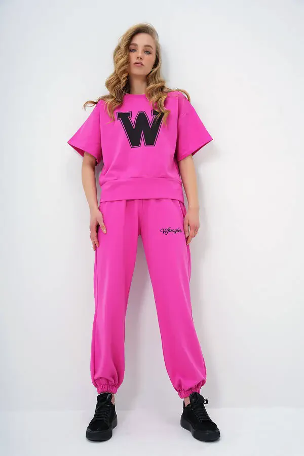 Women's Fuchsia W Printed Tracksuit ALC-X5889 - 5