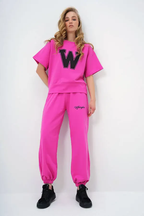 Women's Fuchsia W Printed Tracksuit ALC-X5889 - 6
