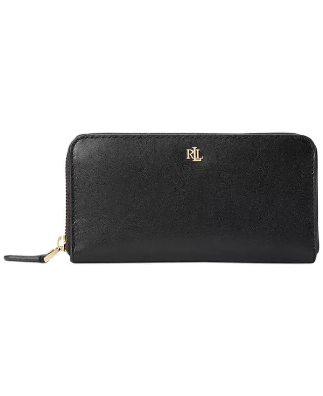 Women's Full-Grain Leather Large Zip Continental Wallet - LAUREN RALPH LAUREN