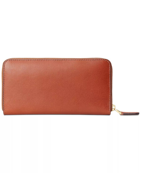 Women's Full-Grain Leather Large Zip Continental Wallet Lauren Tan - 2