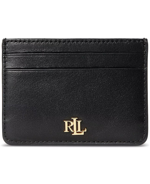 Women's Full-Grain Leather Small Slim Card Case Black - 1