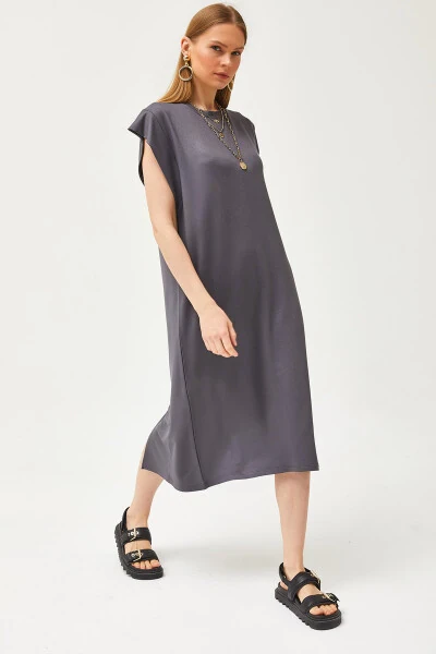 Women's Fume Underarm Split Back Crystal Dress ELB-19002085 - OLALOOK