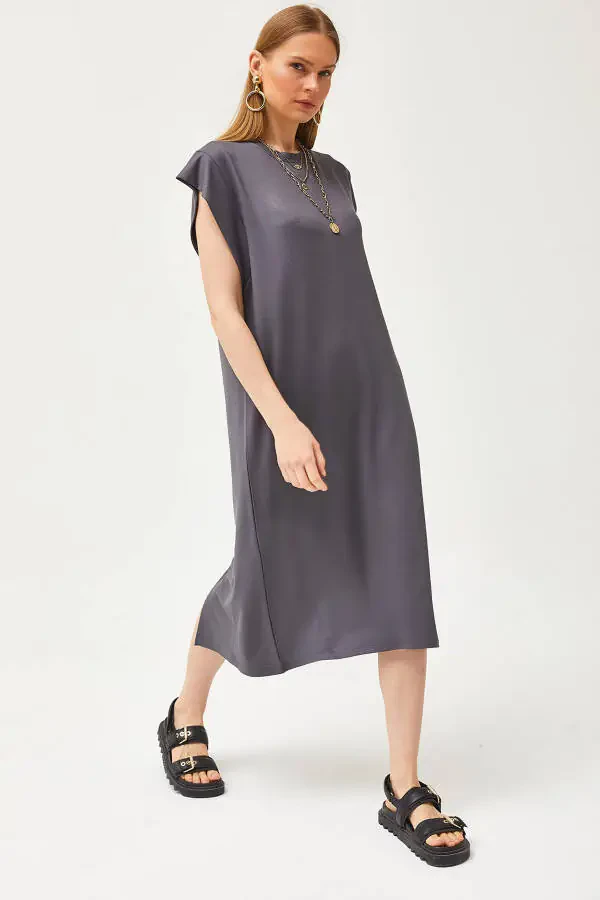 Women's Fume Underarm Split Back Crystal Dress ELB-19002085 - 1