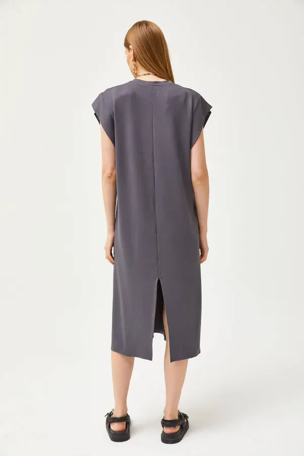 Women's Fume Underarm Split Back Crystal Dress ELB-19002085 - 6