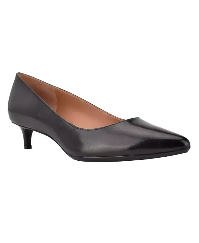 Women's Gabrianna Pointed Toe Kitten Heel Pumps - CALVIN KLEIN