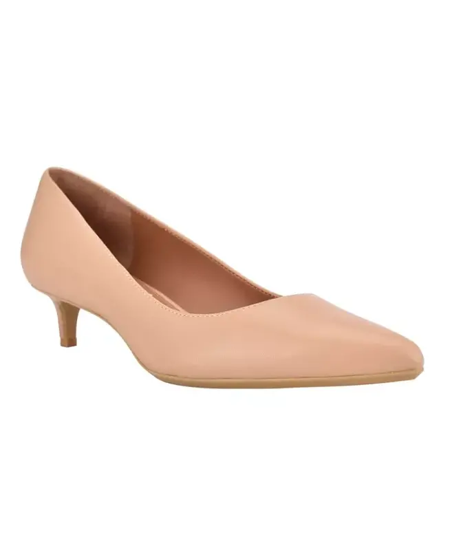 Women's Gabrianna Pointed Toe Kitten Heel Pumps - CALVIN KLEIN