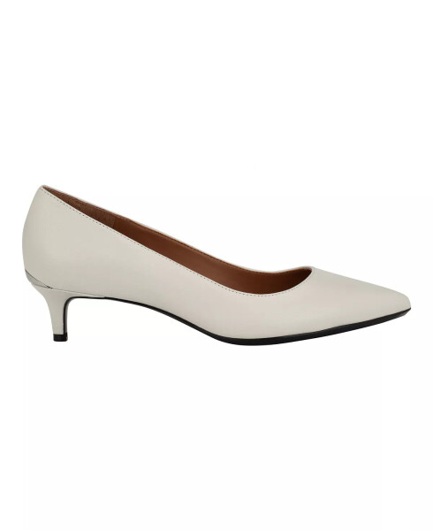 Women's Gabrianna Pointed Toe Kitten Heel Pumps Ivory Leather - 2