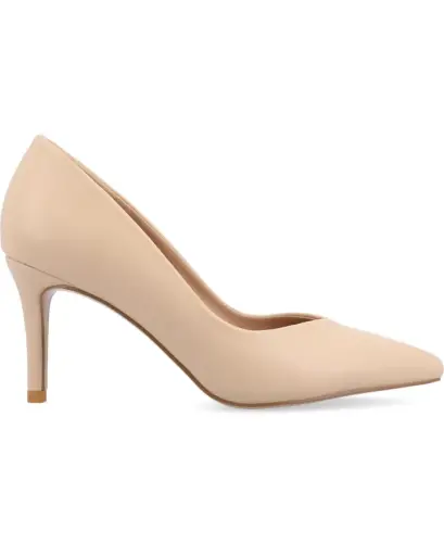 Women's Gabriella Pointed Toe Pumps - Shell - JOURNEE COLLECTION (1)
