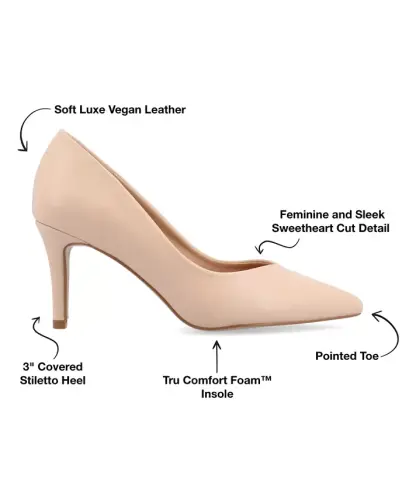 Women's Gabriella Pointed Toe Pumps - Vanilla - 7