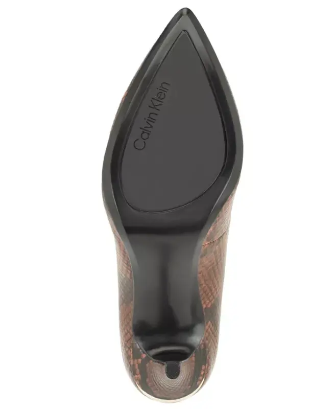 Women's Gayle Classic Pointed Toe Stiletto Pumps - Brown Snake - 5