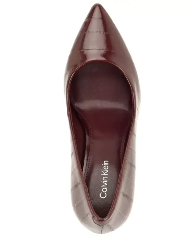 Women's Gayle Classic Pointed Toe Stiletto Pumps - Dark Red - 4