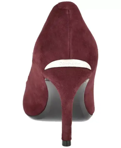 Women's Gayle Classic Pointed Toe Stiletto Pumps - Merlot Suede - 3