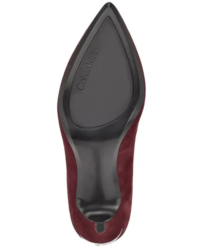Women's Gayle Classic Pointed Toe Stiletto Pumps - Merlot Suede - 5