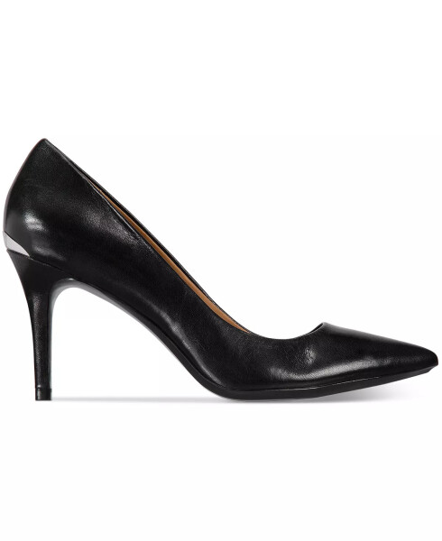 Women's Gayle Pointy Toe Classic Pumps Black Leather - 2