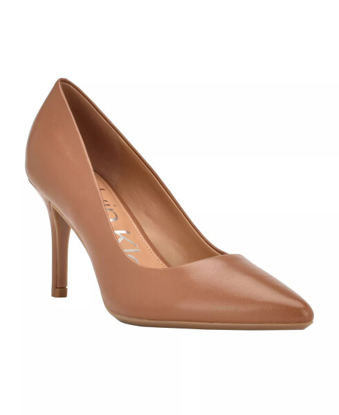 Women's Gayle Pointy Toe Classic Pumps Cognac Leather - 1