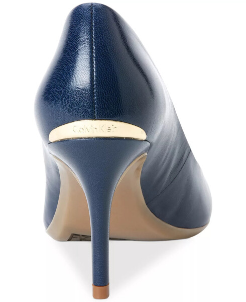 Women's Gayle Pointy Toe Classic Pumps Navy Leather - 3