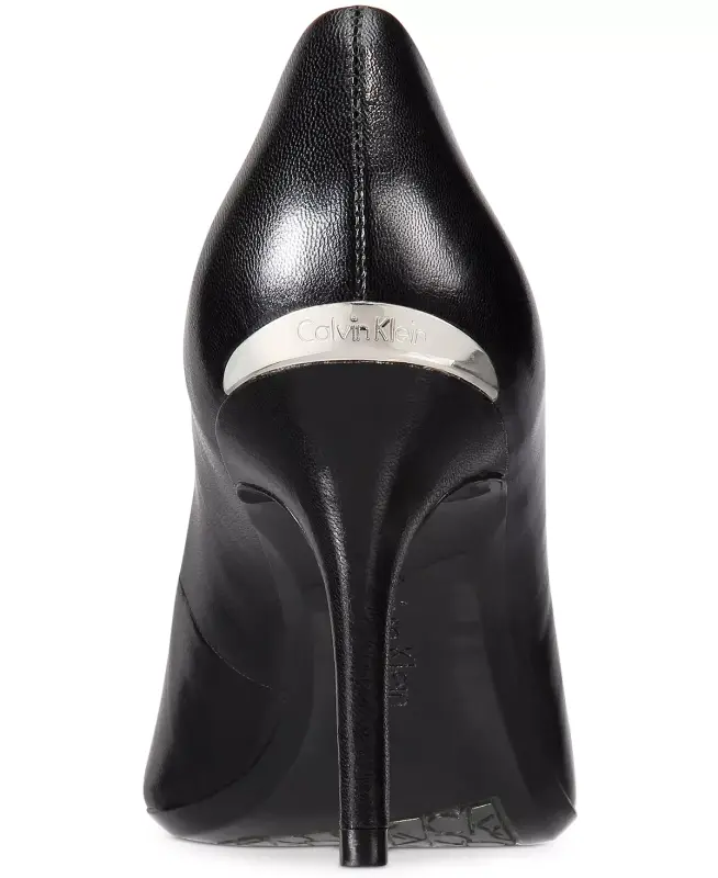 Women's Gayle Pointy Toe Stiletto Pumps-Black Leather - 3