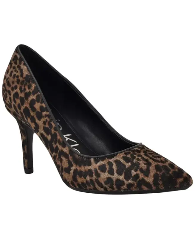 Women's Gayle Pointy Toe Stiletto Pumps - Dark Leopard Calf Hair - 1