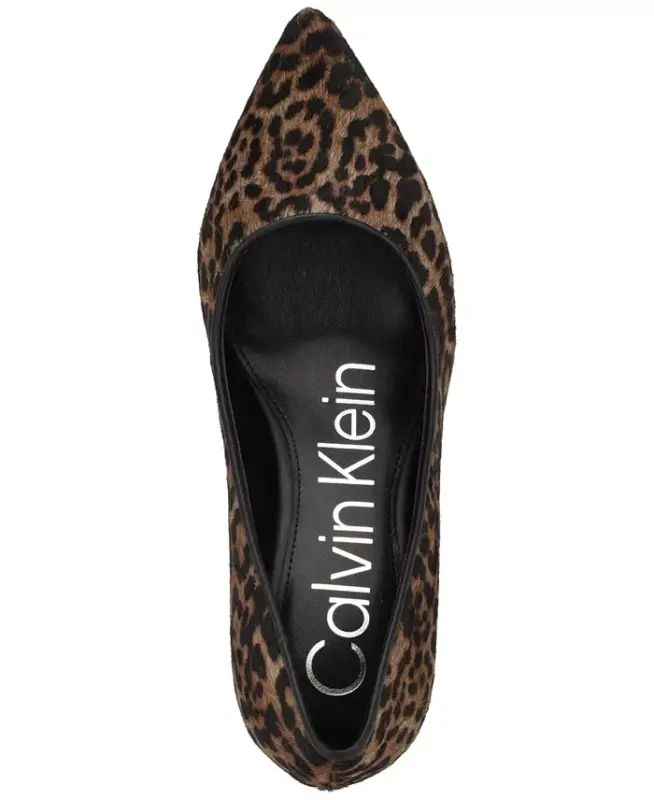Women's Gayle Pointy Toe Stiletto Pumps - Dark Leopard Calf Hair - 4