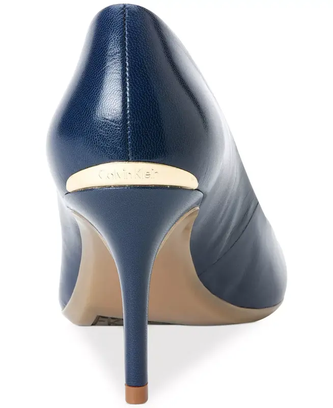 Women's Gayle Pointy Toe Stiletto Pumps-Navy Leather - 3