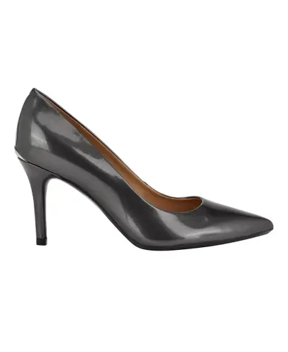 Women's Gayle Classic Pointed Toe Stiletto Pumps - Pewter Patent - CALVIN KLEIN (1)
