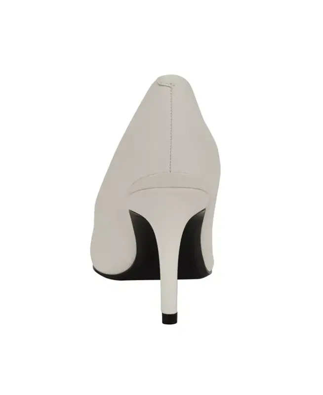 Women's Gayle Pointy Toe Stiletto Pumps - White Saffiano - 3