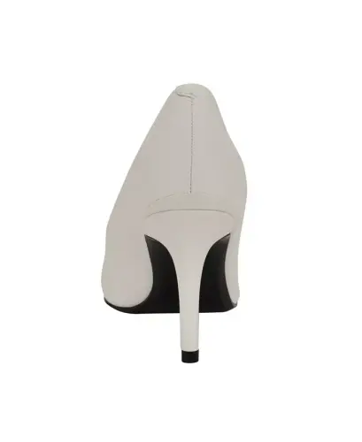 Women's Gayle Pointy Toe Stiletto Pumps - White Saffiano - 3