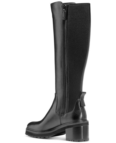 Women's Gema Lug Tall Boots Black Leather - 3