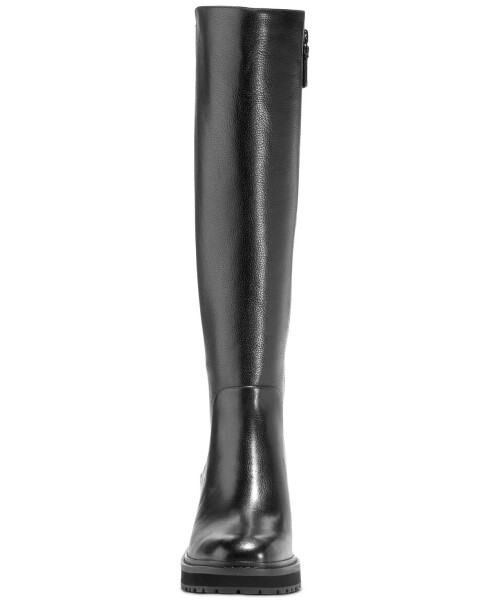 Women's Gema Lug Tall Boots Black Leather - 4