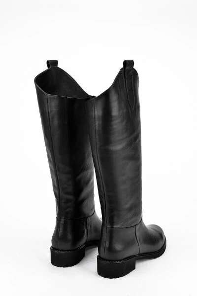 Women's genuine leather boots (13319z8022) black. - 5