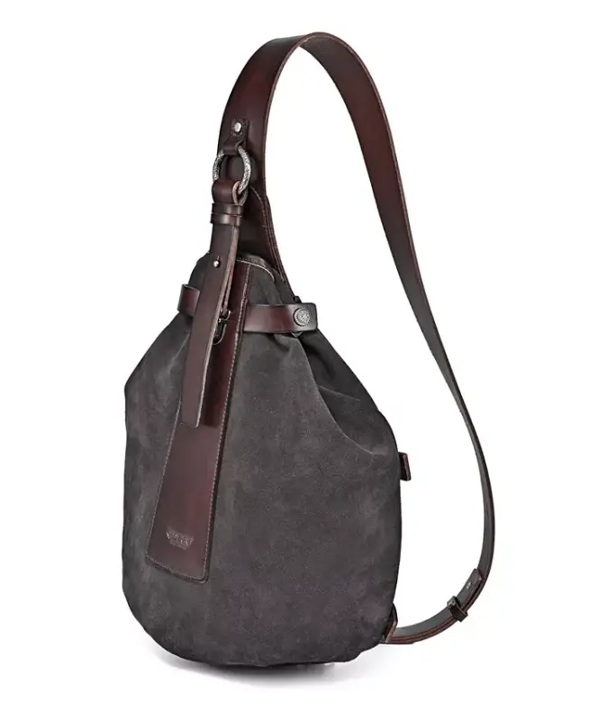 Women's Genuine Leather Daisy Sling Bag - Gray - 3