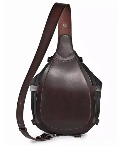 Women's Genuine Leather Daisy Sling Bag - Gray - 4