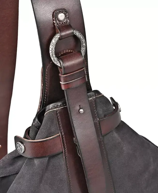 Women's Genuine Leather Daisy Sling Bag - Gray - 9