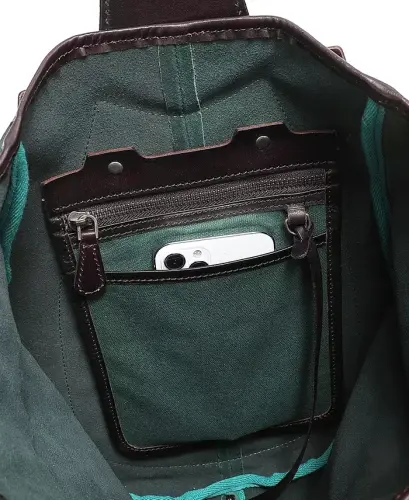 Daisy Medium Leather Sling Bag - Kale - 3