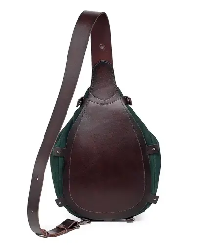 Women's Genuine Leather Daisy Sling Bag - Kale - 5