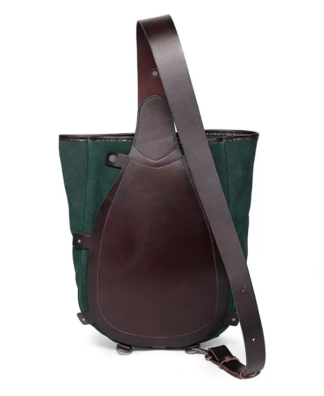 Women's Genuine Leather Daisy Sling Bag - Kale - 9
