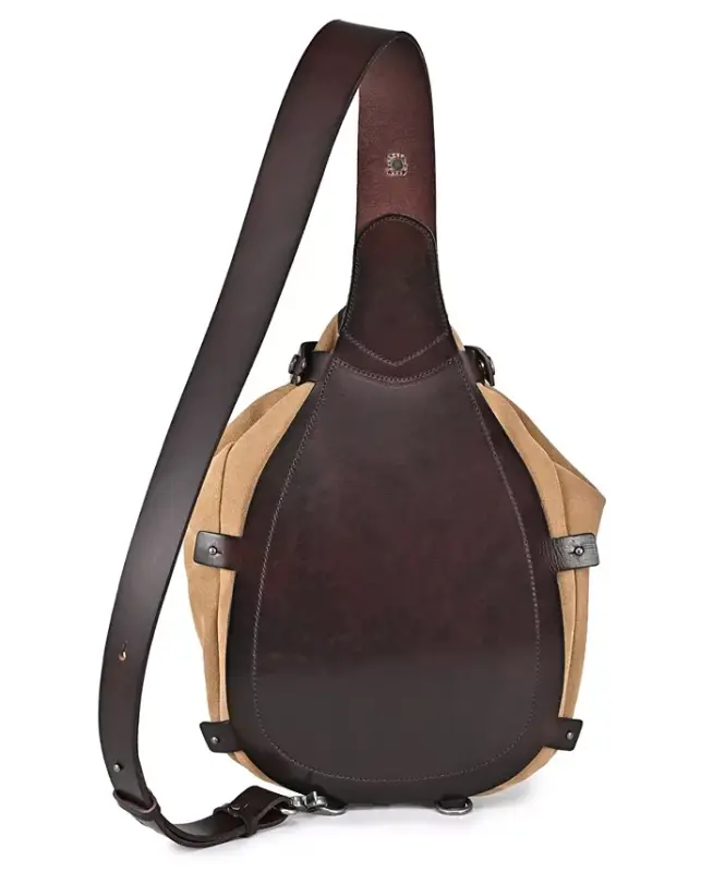 Women's Genuine Leather Daisy Sling Bag-Tan - 5