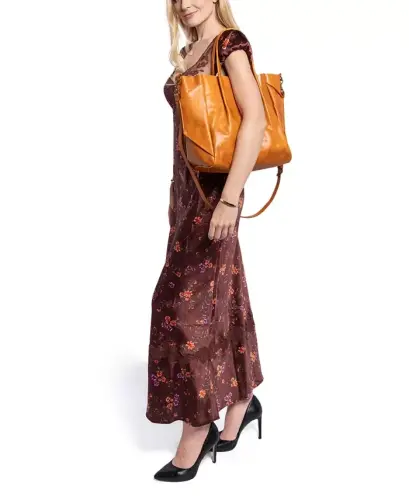 Sprout Land Extra-Large Leather Tote Bag - Chestnut - 3