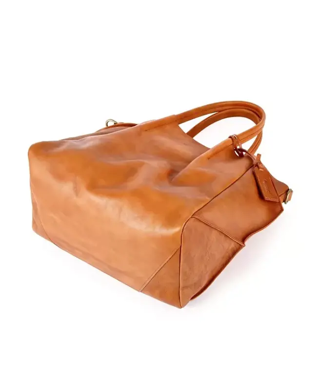 Sprout Land Extra-Large Leather Tote Bag - Chestnut - 10