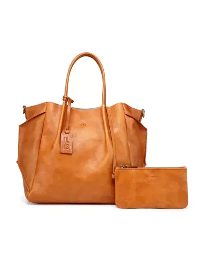 Sprout Land Extra-Large Leather Tote Bag - Chestnut 