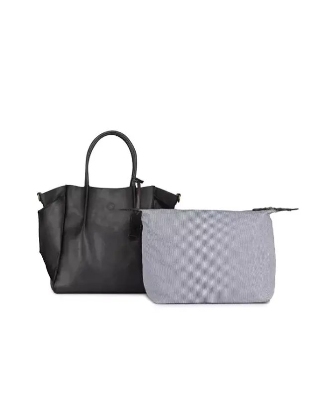 Women's Genuine Leather Sprout Land Tote Bag-Gray Ombre - 8