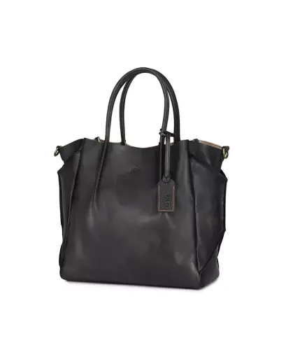 Women's Genuine Leather Sprout Land Tote Bag-Gray Ombre - 9