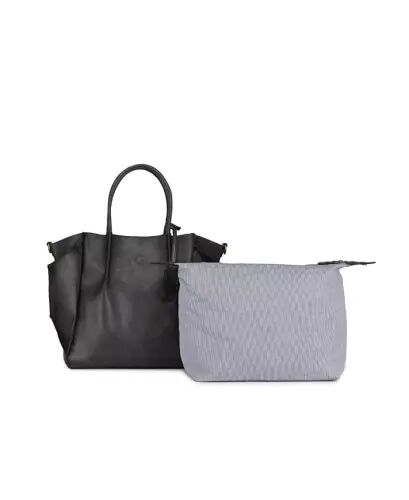 Women's Genuine Leather Sprout Land Tote Bag-Gray Ombre - 8